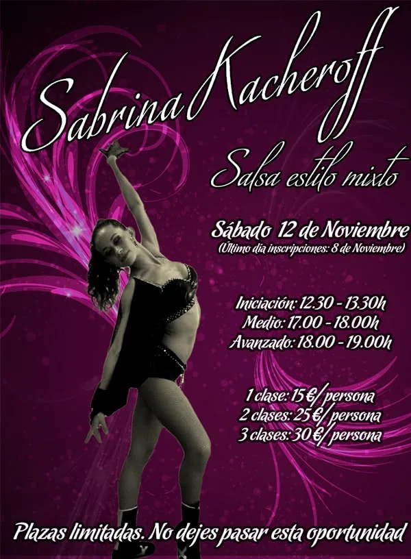 II Masterclass Pasos Libres de Salsa con Sabrina Kacheroff II Masterclass Pasos Libres de Salsa con Sabrina Kacheroff