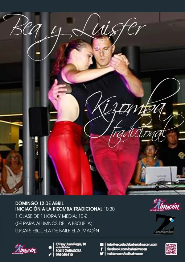 Iniciación a la Kizomba Tradicional con Luisfer y Bea
